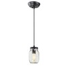 Classic Mason Jar Light Fixture, Clear Glass Hanging Lamp Adjustable