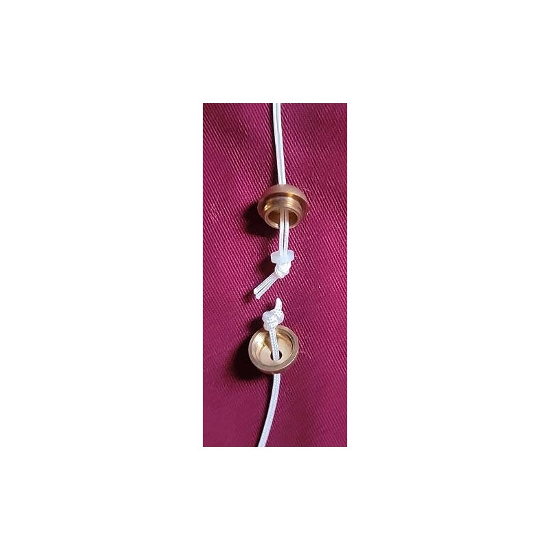 Small Burnished Brass Screw Together Cord Condenser for Window Shades