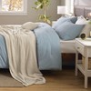 Bedsure 5 PCS Cotton Comforter Set with Cotton Waffle Throw