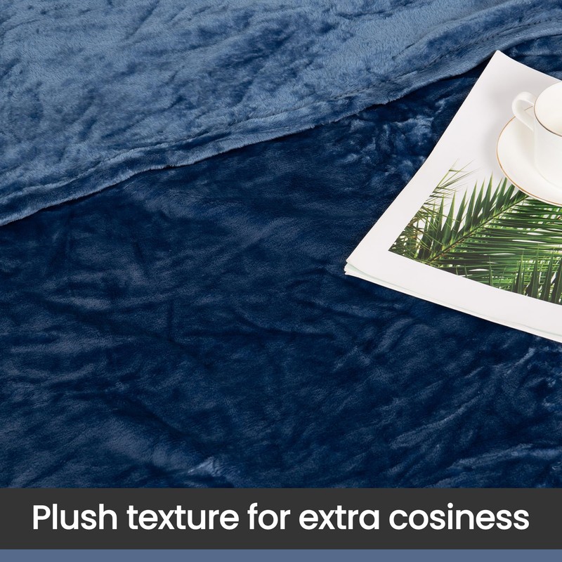 Albert Austin Flannel Fleece Throw for Couch Sofa Chairs Breathable