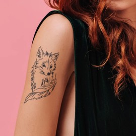Feather fox - Forever Never® | Temporary tattoos for adults - lasts up to 2 weeks | vegan, waterproof, EU certified