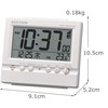 Rhythm 8RZ201SR03 Atomic Clock Alarm Temperature Calendar, White, 3.6 x