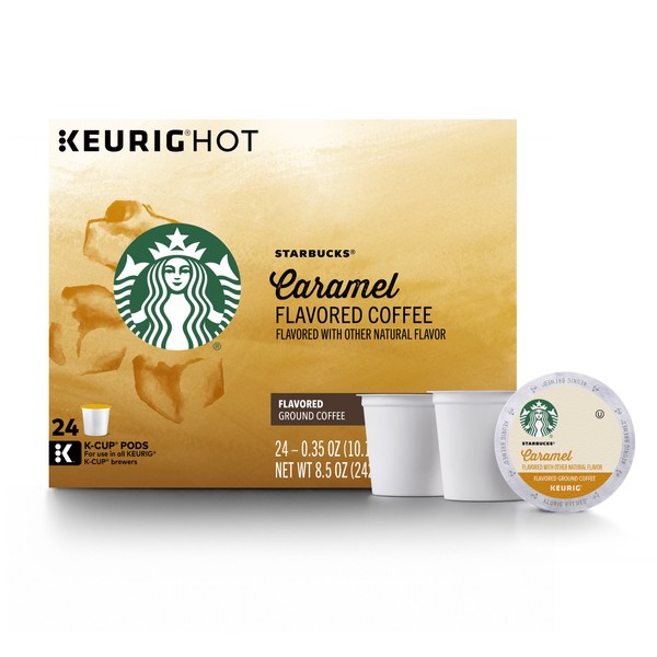Starbucks Caramel Flavored Medium Roast Single Cup Coffee for Keurig