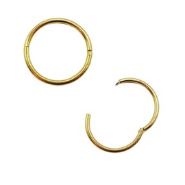 24K Gold Plated On 925 Sterling Silver Hoop Earrings - Small Thin Handcrafted