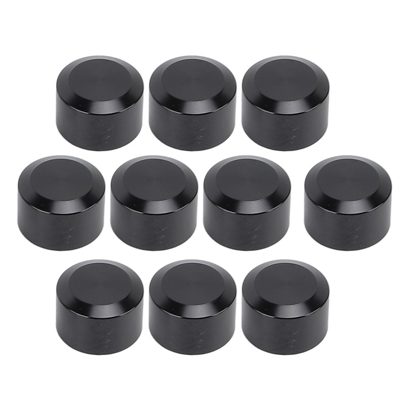 10PCS Motorcycle Head Bolt Cover Black Flat CNC Aluminum Engine