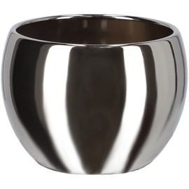 KOTARBAU® Ceramic Flower Pot Planter Diameter 10 cm for Flowers Plants Silver