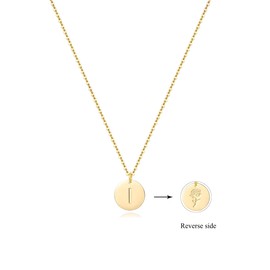 Aimber Dainty Initial Necklace,18K Gold Plated Tiny Letter Necklace for Women Jewelry,A-Z Pendant Necklace, Stainless Steel, No Gemstone