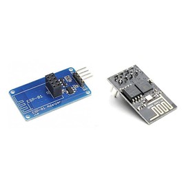 Geekstory 2PCS ESP8266 ESP-01 Serial WiFi Wireless Adapter Module DC3.3V 5V+2PCS ESP8266 ESP-01S 4MB Flash Module