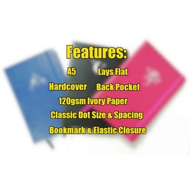 Novem Online Navy Blue Bullet Dotted Grid Journal Hardcover 120 GSM Thick Paper New York