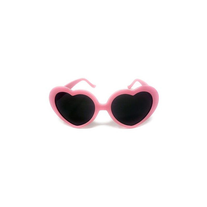 WS UK Adults Heart Shape Sunglasses with UV400 Protection (Pastel