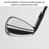lasuroa 20pcs 370 Golf Tapered Ferrules, Black Golf Club Shaft