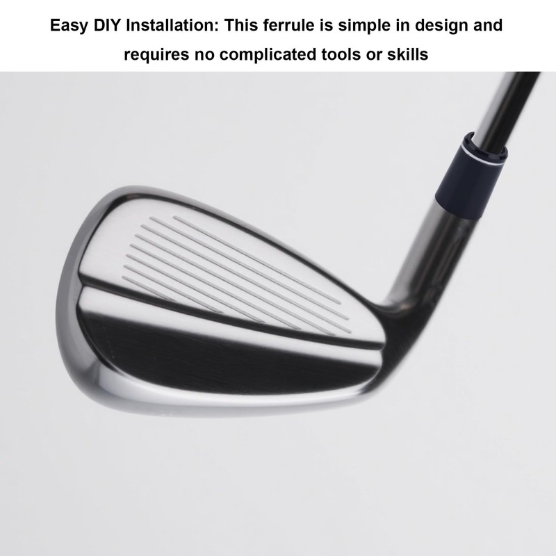 lasuroa 20pcs 370 Golf Tapered Ferrules, Black Golf Club Shaft