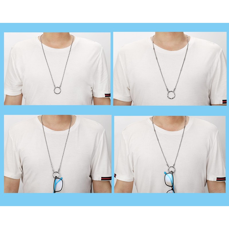 Glasses Holder Chain Loop Eyeglasses Necklace Ring for Women Reading