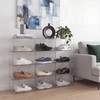 Jiuguva 24 Pcs Shoes Storage Set Plastic, 12 Clear Stackable