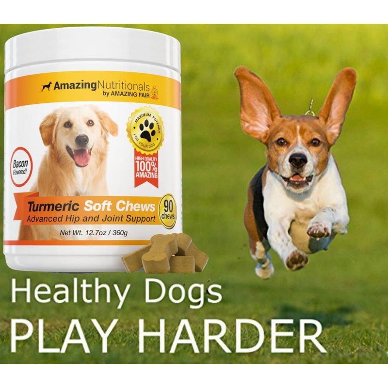 Amazing Turmeric for Dogs Curcumin Pet Antioxidant - Eliminates Joint