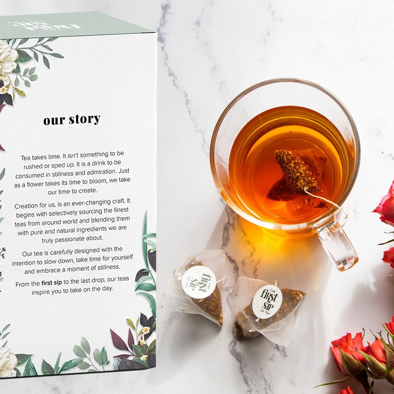 Blueberry White Tea, Pyramid Sachet Tea Bags, Bai Mu Dan,