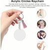 30 Set Acrylic Keychain Blanks Kit, Circles Key Chain Making