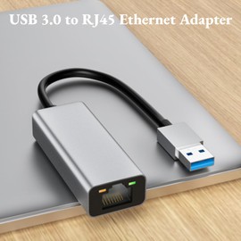 2.5G Ethernet USB Adapter, USB 3.0 to RJ45 Ethernet Port, 2.5Gbps High Speed Plug and Play Portable Ethernet Adapter for Win 7 8 8.1 10 XP for OS X for
