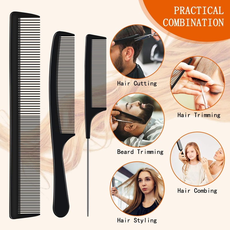 URAQT Hairdressing Combs Set, 3pcs Hair Combs Hair Brushes, Pin