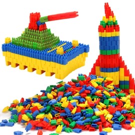 ANNTHOR 600 Piezas Juego de Bloques, Juguetes Construcción para Niños, Bloques de Construcción Intelectual para Niños, Juegos Didácticos para Niños, Regalos Mayor 3 años