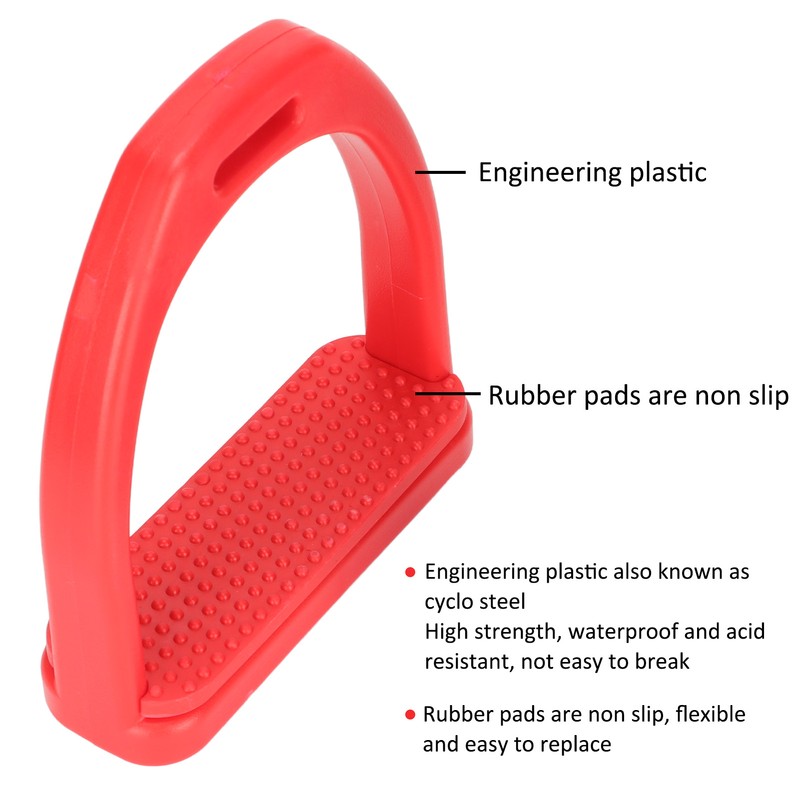 1 Pair Horse Stirrups Rubber Pad Slip Resistance Professional Engineering