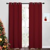 NICETOWN Christmas Burgundy Bedroom Curtains Blackout Draperies, Christmas Decorations Thermal