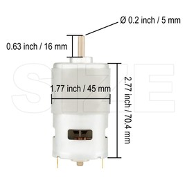 JYUDAUFU 795 Micro Motor DC 12V 10000RPM 24V 20000RPM Electric Double Ball Bearing Mini Small Motor with 6.3 Spring Wire for RC Toy Car/Robot/Mini Fan/UAV/DIY/Test