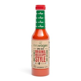 Mrs. Wages Original Mississippi Style Spice Sauce, Medium Hot Sauce, Perfect For Wings, Chicken Dip, Kabobs, Zesty, Tangy, Cayenne Pepper & Vinegar, Flavorful Heat, Smooth Hot Sauce, 10 fl oz Bottle