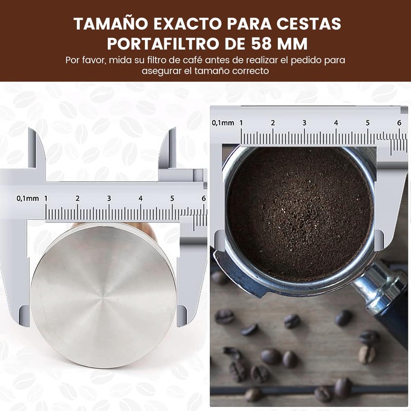 Tamper de Café Expreso de 58 mm, LENGSIDA Tamper para