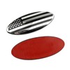 CONGCONG for Front Grill Emblem+Tailgate Emblem 7 inch American Flag