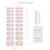 JMEOWIO Cat Eye Semi Cured Gel Strips Wraps Nail Art
