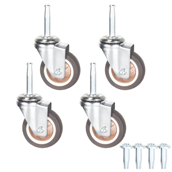Stem Caster Wheels with 5/16" x 1-1/2" (8 x 38mm)