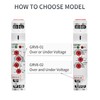 GEYA Single Phase Voltage Relay Adjustable Over or Under Voltage