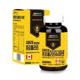 Healing Factory 힐링팩토리 슈퍼로얄 프로폴리스 아연 1000mg 180캡슐 Healing Factory Super Royal Propolis Zinc 1000mg 180 Capsules