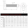 M5-0.8 x 12mm Socket Head Cap Screws 304 Stainless Steel