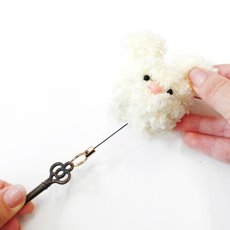 Japanese String Button Trade Key Chain, Mini Reel Key Holder,