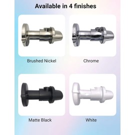 Bathroom Decor Escutcheon Plate | Plumbing Cover Plates for Pedestal Sink & Toilet Fill Valve Water Shut Off Valve. Works w/Toilet Water Supply Line. Toilet Covers (1, Matte Black)