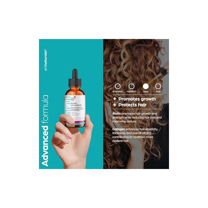 ArtNaturals Kit de Crecimiento del Cabello, Biotina y Aceite de