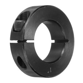 QUARKZMAN Wave Ring 1 Inch Bore Single Split Carbon Steel Clamping Ring Wave Rings with Threaded Screw Black