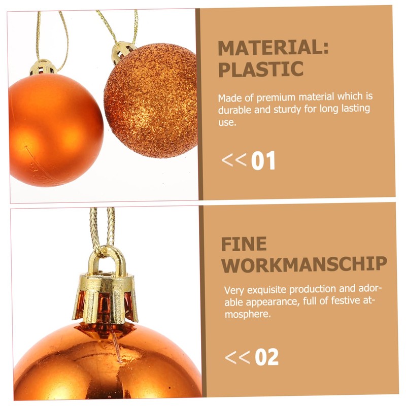 OHPHCALL Fillable Christmas Baubles 48pcs Large Red Christmas Tree Decorations
