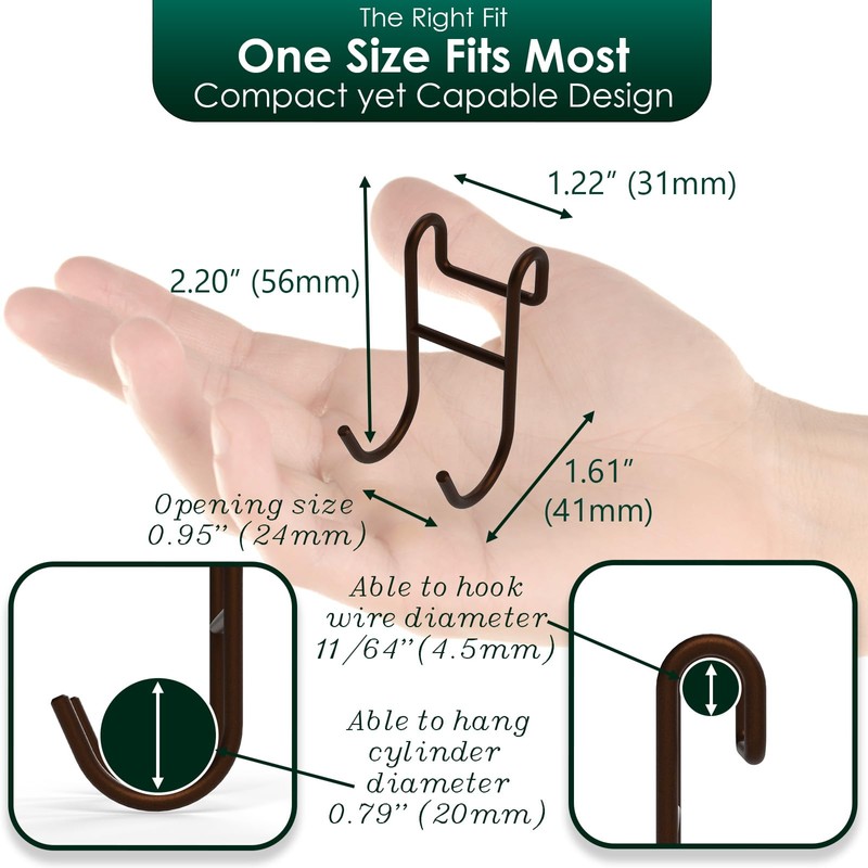 Jovware Bronze Shower Caddy - 4 Pack Open Shelf Hooks