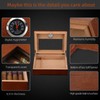 TISFA Cigar Humidor, Glass Top Cigar Box with Hygrometer Humidifier