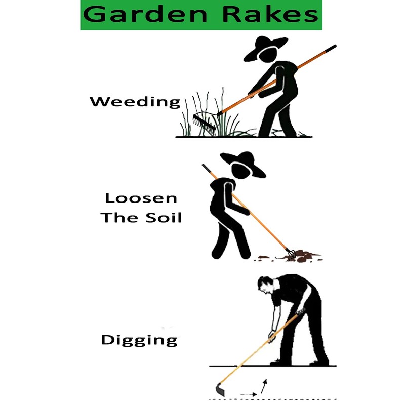 Ashman Various Assorted Garden Rakes (3 Pcs) – 2 Bow