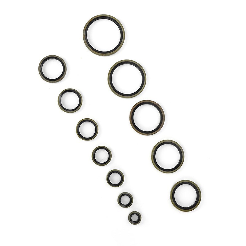 240pcs 6\8\10\12\14\16\18\20\22\24\27\30mm Metal Rubber Sealing Oil Ring Drain Plug Gasket