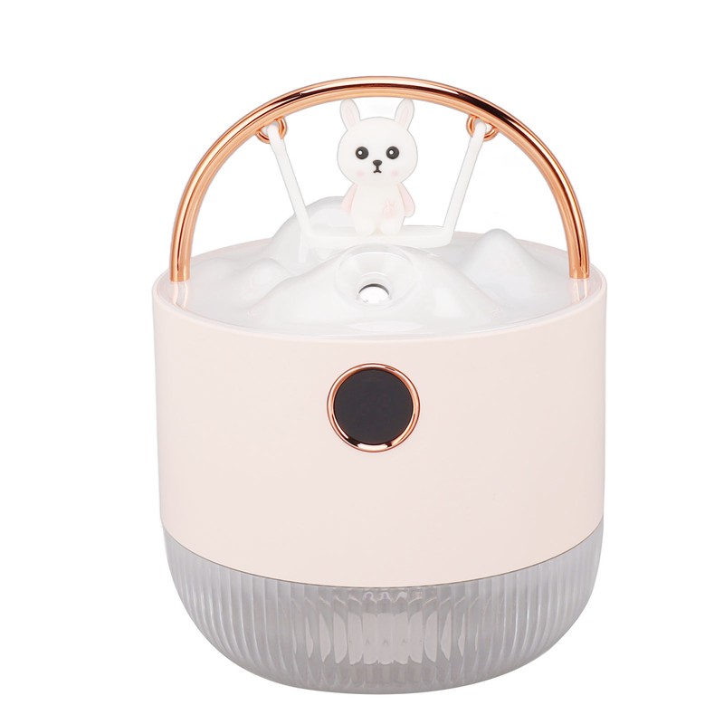 Mini Humidifier 600ml 40ml/H Dual Mode Bear On Swing Night