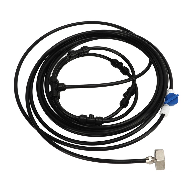 Fan Misting Kit with 3/4 Adapter 19.7ft Hose 6 Nozzles