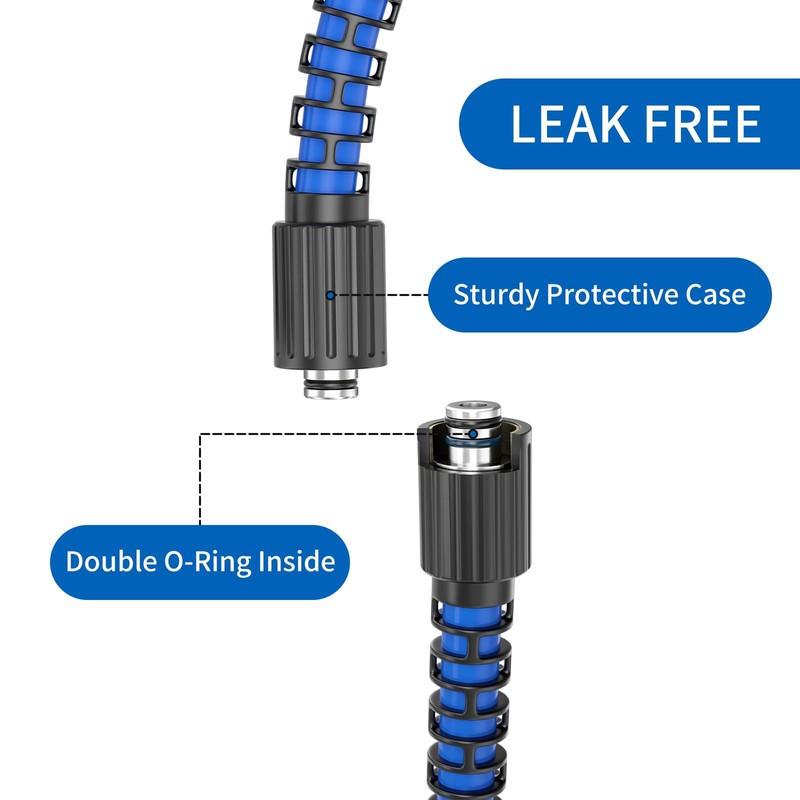 Heliwoo Pressure Washer Hose 50 FT x 1/4", Upgrade Kink