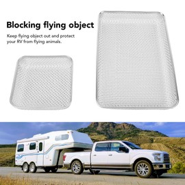 SIXRUN Set of 2 RV Furnace Vent Covers, Stainless Steel Motorhome Oven Ventilation Cover, RV Vent Cover with Installation Tool for Motorhomes