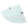 6mm White Tempered Glass Corner Shelves 2 x 150mm