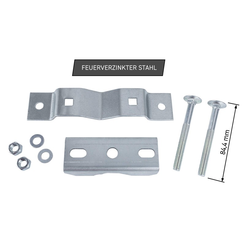 A.S.SAT Universal Pipe Clamp 42-60mm Hot-Dip Galvanised Steel